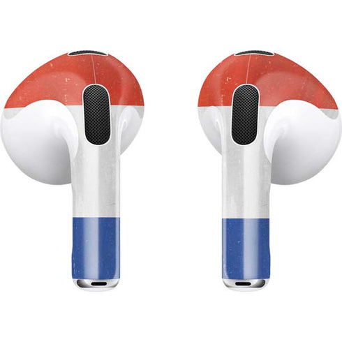 French Flag Distressed Apple AirPods (3rd Gen 2021) Skin